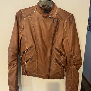 Blu Pepper Faux Leather Jacket